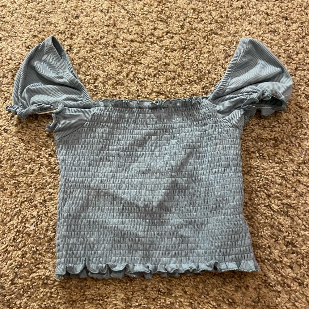Blue stretchy top